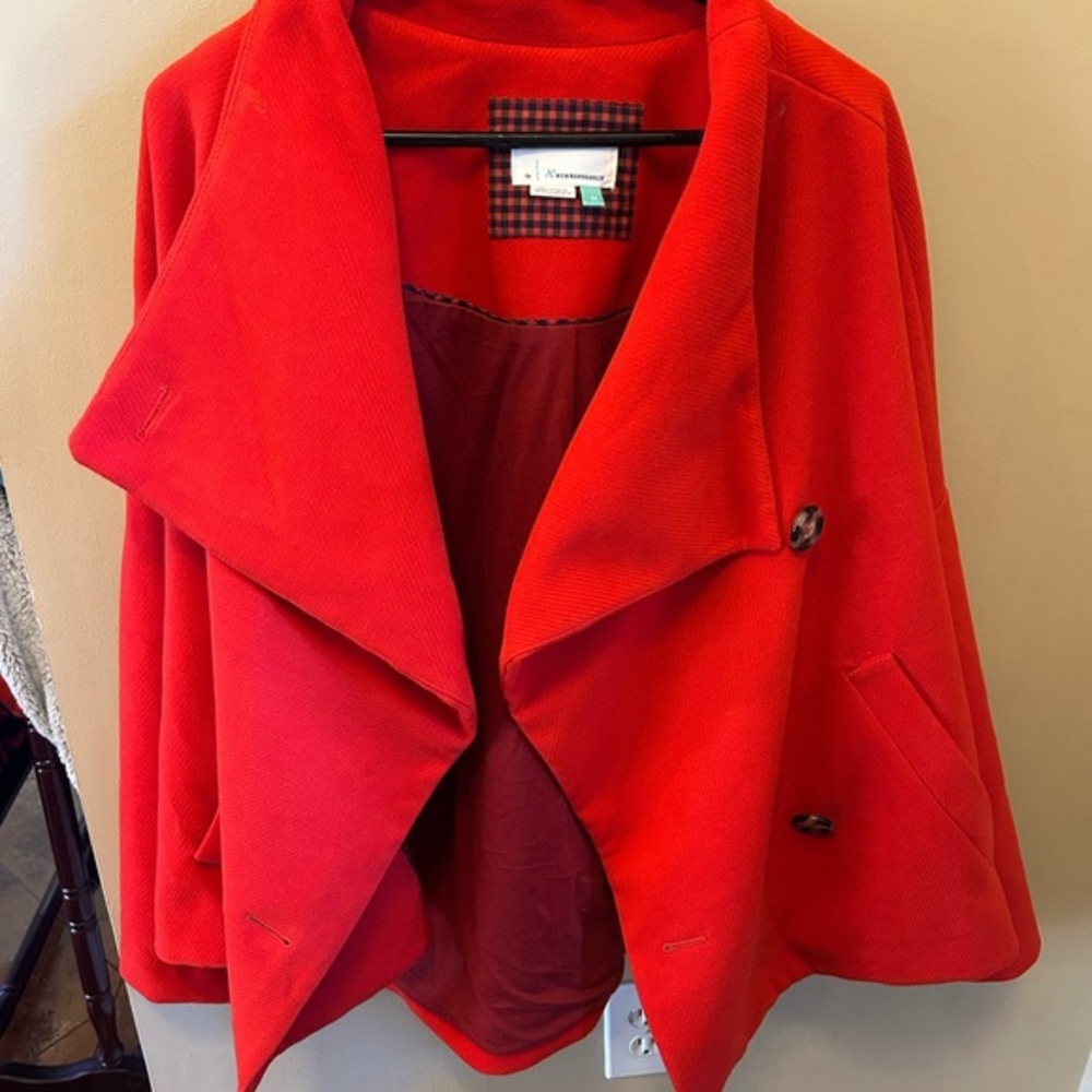 Anthropologie Vibrant Red Blazer